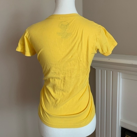 “VIRGINITY ROCKS” Yellow Fitted Tee, Size S - Picture 2 of 3